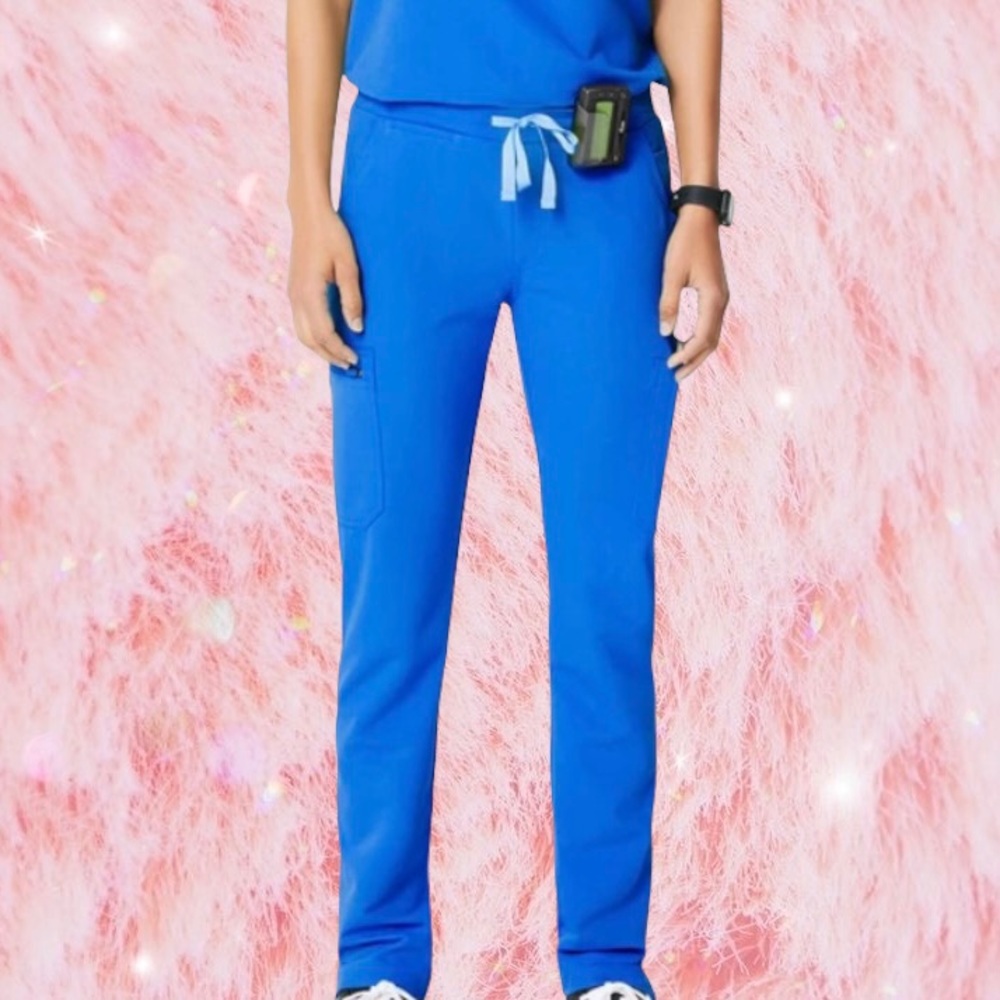 FIGS Yola Skinny Scrub Pants in Royal Blue